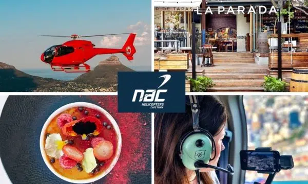 NAC Helicopters | Scenic hopper flight with 3-course meal for 1
