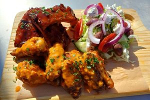 The Wing & Burger Bar | Ribs, Wings & Side Salad For 2