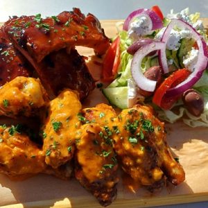 The Wing & Burger Bar | Ribs, Wings & Side Salad For 2