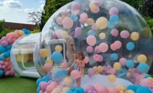 Big Mirage | For The Most Epic Kiddies Party Get this Bubble Tent incl Balloons and Jumping castle