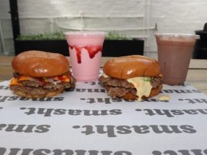 Smasht | 2 Double Smasht Burgers, 1 Loaded Fries and 2 Milkshakes