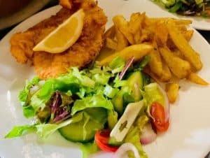 Algarve Restaurant & Bar | Hake in Beer Batter with Handcut Crispy Chips & Salad, A Btl of Wine or Cocktail Jug for 2