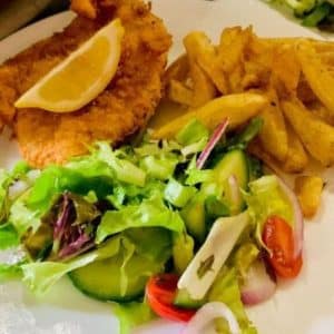Algarve Restaurant & Bar | Hake in Beer Batter with Handcut Crispy Chips & Salad, A Btl of Wine or Cocktail Jug for 2