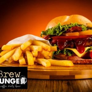 Brew Lounge Tygervalley | Delicious Brew Burgers with Chips and 500ml Castle lite for 4