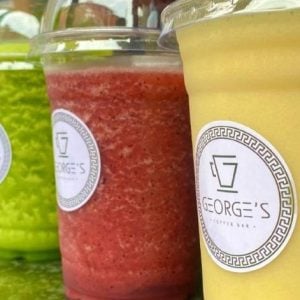 Georges Coffee Bar | Matcha Latte Lovin, Get 2  Large Ice Matcha Lattes and 2 Muffins