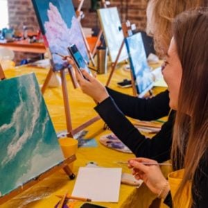 Life is Good Cafe | Brush & Brew Experience for 4 Incl Food, Beverages, Onsite Fun Host & More