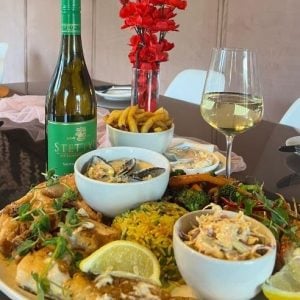 Century Lounge in Century City | A Succulent Seafood Platter for 2 Incl A Btl of Wine